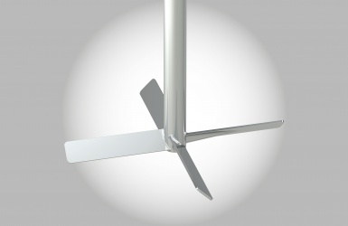Turbine stirrer with blades inclined at 45 °