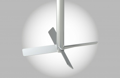 Turbine stirrer with blades inclined at 45 °